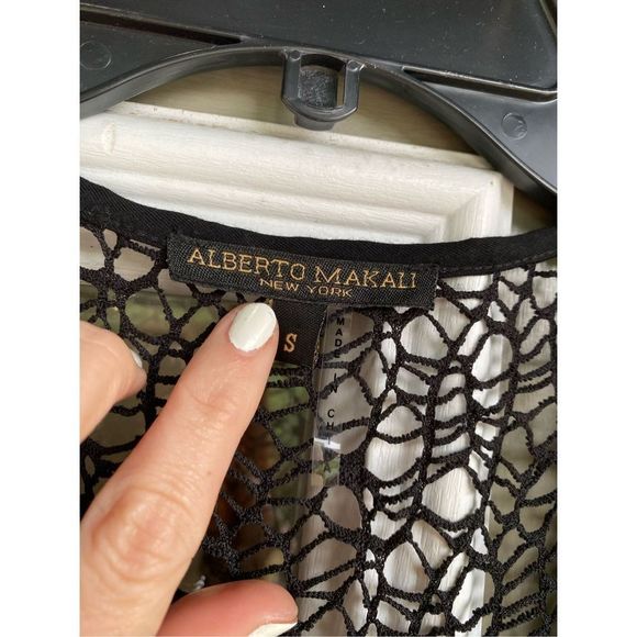 Alberto Makali New York Black Lace Multicolor Zipper Dress Size Small, MSRP $486 - Picture 6 of 14